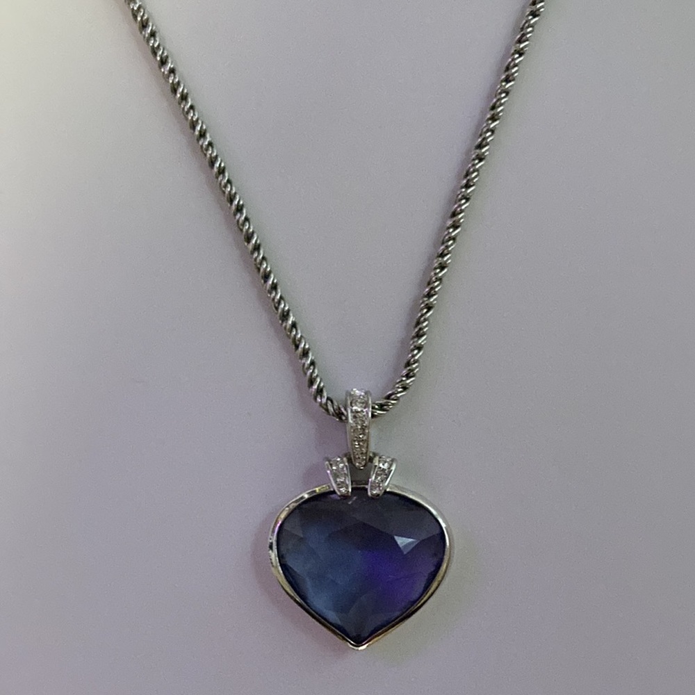 Swarovski Heart of Ocean Crystal Necklace Excellent Condition